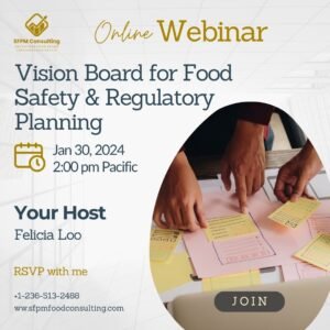 Vision Board for Food Safety and Regulatory Planning by SFPM Consulting