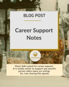 SFPM Consulting present Career Support Notes blog