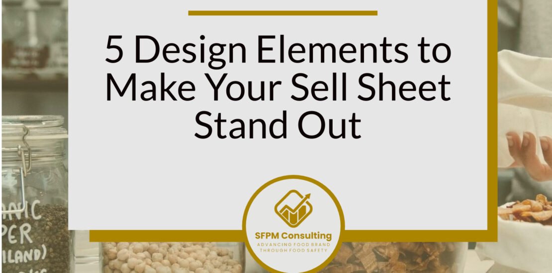 SFPM Consulting present 5 Design Elements to Make Your Sell Sheet Stand Out blog